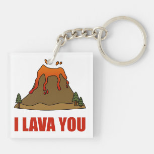 I Lava You Volcano Sleutelhanger