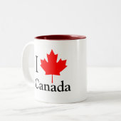 I Leaf Canada Tweekleurige Koffiemok (Voorkant links)