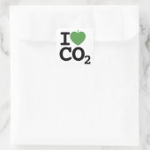 I Leaf CO2 - Ik hou van Carbon Dioxide Sticker She (Tas)