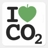 I Leaf CO2 - Ik hou van Carbon Dioxide Sticker She (Voorkant)