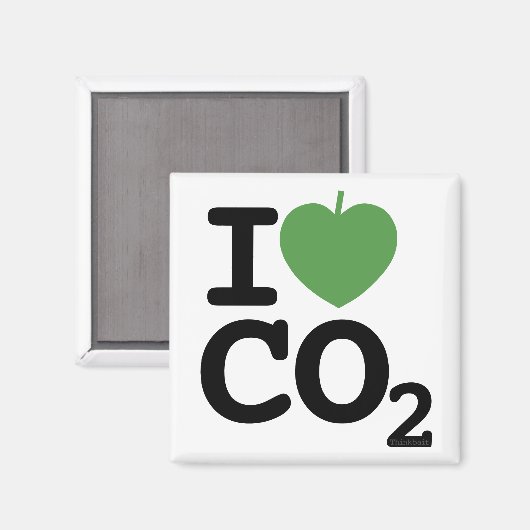I Leaf CO2 - Ik hou van kooldioxide koelkast Magneet (Voorkant / Achterkant)