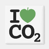 I Leaf CO2 - Ik hou van kooldioxide koelkast Magneet (Voorkant)