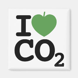 I Leaf CO2 - Ik hou van kooldioxide koelkast Magneet