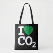 I Leaf CO2 - Koolstofdioxide Liefde Zwarte Canvas Tote Bag (Voorkant)