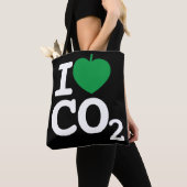 I Leaf CO2 - Koolstofdioxide Liefde Zwarte Canvas Tote Bag (Dichtbij)