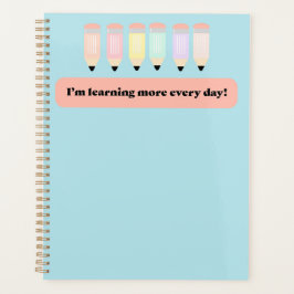 I Learn More Every Day!" Notebook Cover - Inspirin Planner