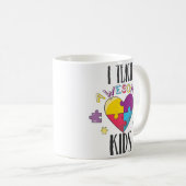 I Leer Geweldige Kinder Autisme Teacher Coffee Mok (Voorkant rechts)