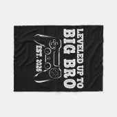 I Leveled Up To Big Bro 2026 Promoted To Big Broth Fleece Deken (Voorkant (Horizontaal))