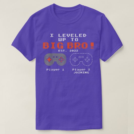 I Leveled Up To Big Bro Game Controller 2022 Pregn T-shirt (Design voorkant)