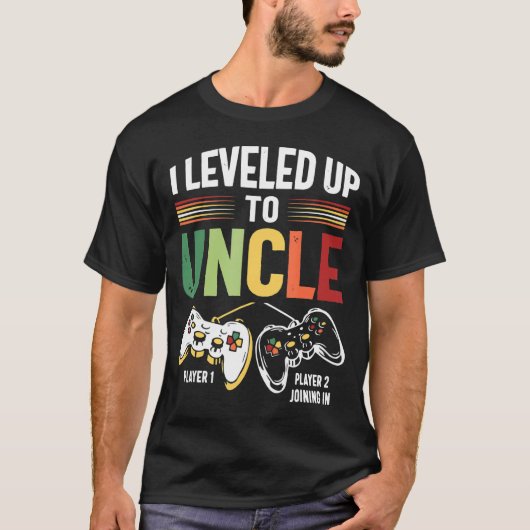 I Leveled Up To Uncle 2023 New Uncle Gamer Promote T-shirt (Voorkant)