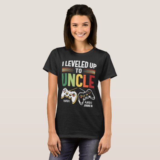 I Leveled Up To Uncle 2023 New Uncle Gamer Promote T-shirt (Voorkant volledig)