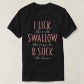 I Lick Salt Swallow Tequila Suck Limoen Funny Mexi T-shirt (Design voorkant)