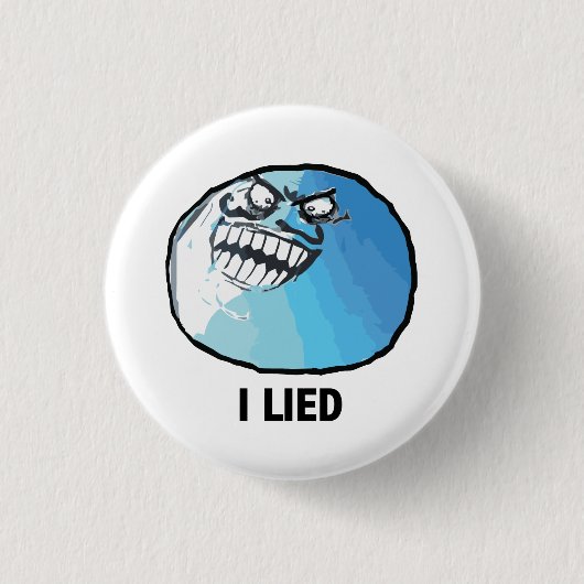 I Lied Rage Face Meme Ronde Button 3,2 Cm (Voorkant)