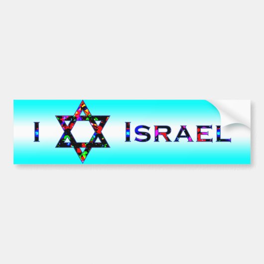 I (Liefde) Israël Bumpersticker (Voorkant)