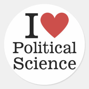 I ❤️ Liefde Politieke Wetenschappen voor Studenten Ronde Sticker