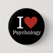 I ❤️ Liefde Psychologie voor Studenten / Faculteit Ronde Button 5,7 Cm (Voorkant)