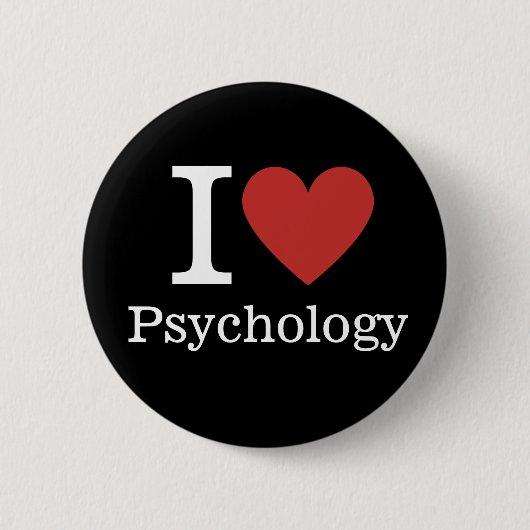 I ❤️ Liefde Psychologie voor Studenten / Faculteit Ronde Button 5,7 Cm (Voorkant)