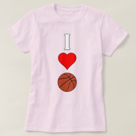 I-liefde voor vrouwen/hart Basketball-spelers T-shirt