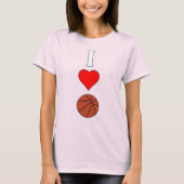 I-liefde voor vrouwen/hart Basketball-spelers T-shirt (Voorkant)