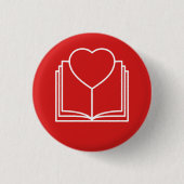 i-liefdesboeken ronde button 3,2 cm (Voorkant)