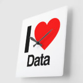 i-liefdesgegevens vierkante klok (Hoek)