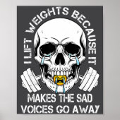 I Lift Weights Because It Makes The Sad Voices Go Poster (Voorkant)