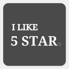 i like 5 star vierkante sticker