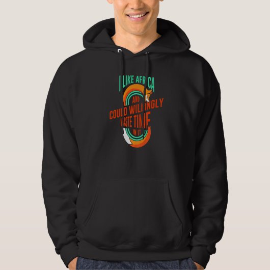 I like Africa and Could Willingly  Mens Safari Tra Hoodie (Voorkant)