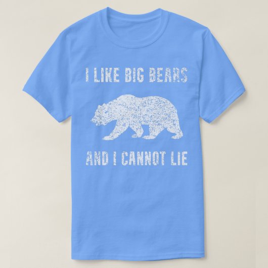 I Like Bears Funny Animal Lover Zookeeper Cool Bea T-shirt (Design voorkant)
