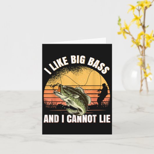 I Like Big B And I Cannot Lie Fishing Kaart (Gele Bloem)