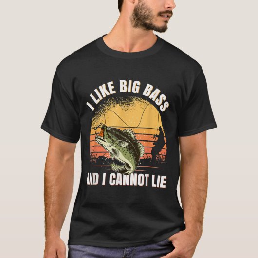 I Like Big B And I Cannot Lie Fishing  T-shirt (Voorkant)
