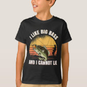 I Like Big B And I Cannot Lie Fishing  T-shirt (Voorkant)