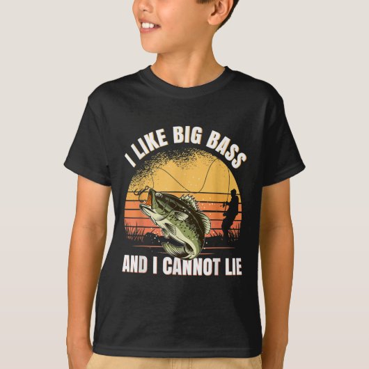 I Like Big B And I Cannot Lie Fishing  T-shirt (Voorkant)