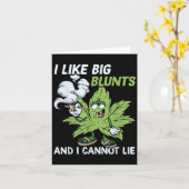 I Like Big Blunts And I Cannot Lie Weed T Lovers Kaart (Gele Bloem)