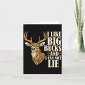 I Like Big Bucks And I Cannot Lie Buck Hunting  Kaart (Voorkant)