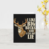 I Like Big Bucks And I Cannot Lie Buck Hunting  Kaart (Gele Bloem)