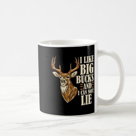 I Like Big Bucks And I Cannot Lie Buck Hunting Koffiemok (Rechts)