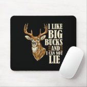 I Like Big Bucks And I Cannot Lie Buck Hunting Muismat (Met muis)