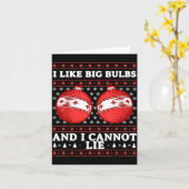 I Like Big Bulbs And I Cannot Lie Funny Christmas  Kaart (Gele Bloem)