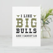 I Like Big Bulls And I Cannot Lie Bedankkaart (Staand voorkant)