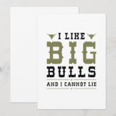 I Like Big Bulls And I Cannot Lie Bedankkaart (Voorkant / Achterkant)