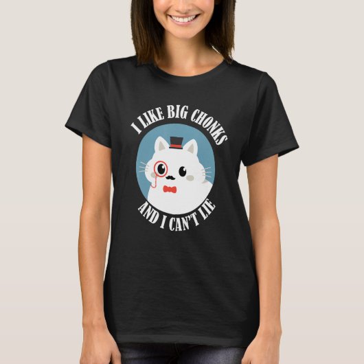 I Like Big Chonks And I Can't Lie  Cat  Owner Kids T-shirt (Voorkant)