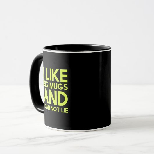 I like big mugs and I can not lie Mok (Voorkant links)
