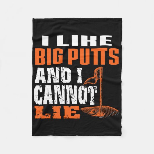 I Like Big Putts And I Cannot Lie Funny Golf 1  Fleece Deken (Voorkant)
