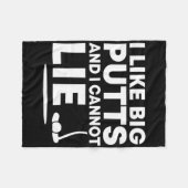 I Like Big Putts And I Cannot Lie Funny Golfing Sp Fleece Deken (Voorkant (Horizontaal))