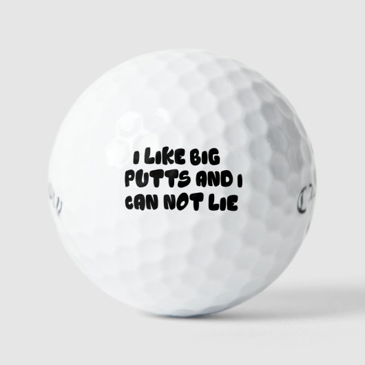 I Like Big Putts Golf Balls - Funny Golf Puns Golfballen (Voorkant)