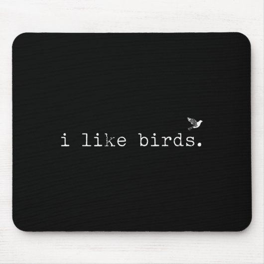I Like Birds Funny Minimalist Birdwatching Introve Muismat (Voorkant)