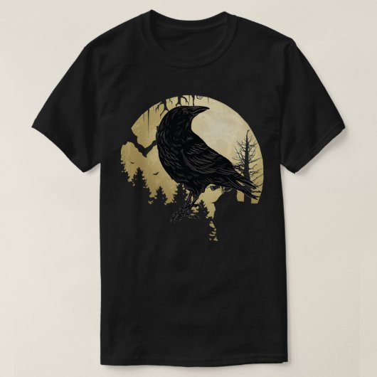 I like Birds Viking Crow Blackbird Raven Silhouett T-shirt (Design voorkant)