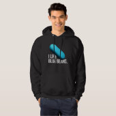 I like blue beans pills meds hoodie (Voorkant volledig)