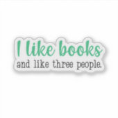 I Like Books Sticker (Voorkant)